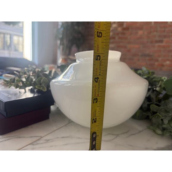 Rejuvenation Opal Domed Schoolhouse Glass Fitter 3 1/4” shade 5” pendant light - Picture 4 of 5